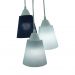Lustre Pendente Luminária Cacho Tecidos Cinza, Azul Marinho e Branco