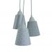 Lustre Pendente Luminária Estrelinhas Cinza e Branco