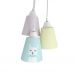 Lustre Pendente Luminária Lhama Rosa, Amarelo e Verde Claro
