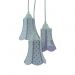 Lustre Pendente Luminária Paris com Estampas Lilás e Branco