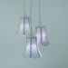 Lustre Pendente Luminária Paris com Estampas Lilás e Branco