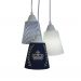Lustre Pendente Luminária Quarto Bebê Coroa Bege e Azul Marinho