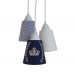 Lustre Pendente Luminária Quarto Bebê Coroa Bege e Azul Marinho