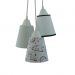 Lustre Pendente Luminária Quarto de Bebê Nuvens Preto e Branco