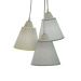 Lustre Pendente Luminária Revestida Estampas Geométricas em Tons de Amarelo e Cinza