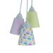 Lustre Pendente Luminária Revestida com Tecido Bailarinas Coloridas