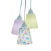 Lustre Pendente Luminária Revestida com Tecido Bailarinas Coloridas
