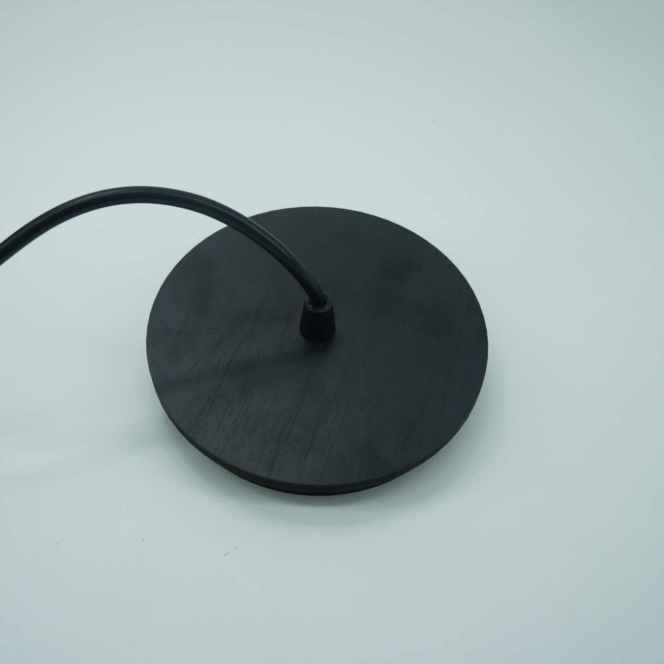 Lustre Pendente Luminária Sisal e Madeira Preto