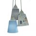 Lustre Pendente Luminária Tecido Quarto de Bebê Nórdico Tons de Azul, Cinza e Branco