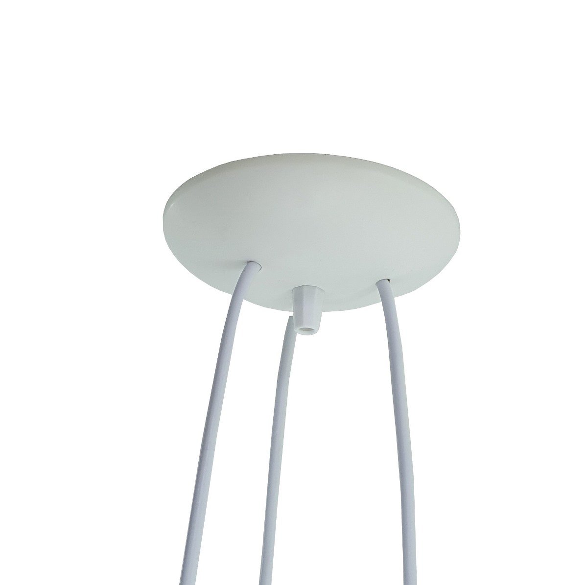 Lustre Pendente Luminária Tecido Quarto de Bebê Nórdico Tons de Azul, Cinza e Branco