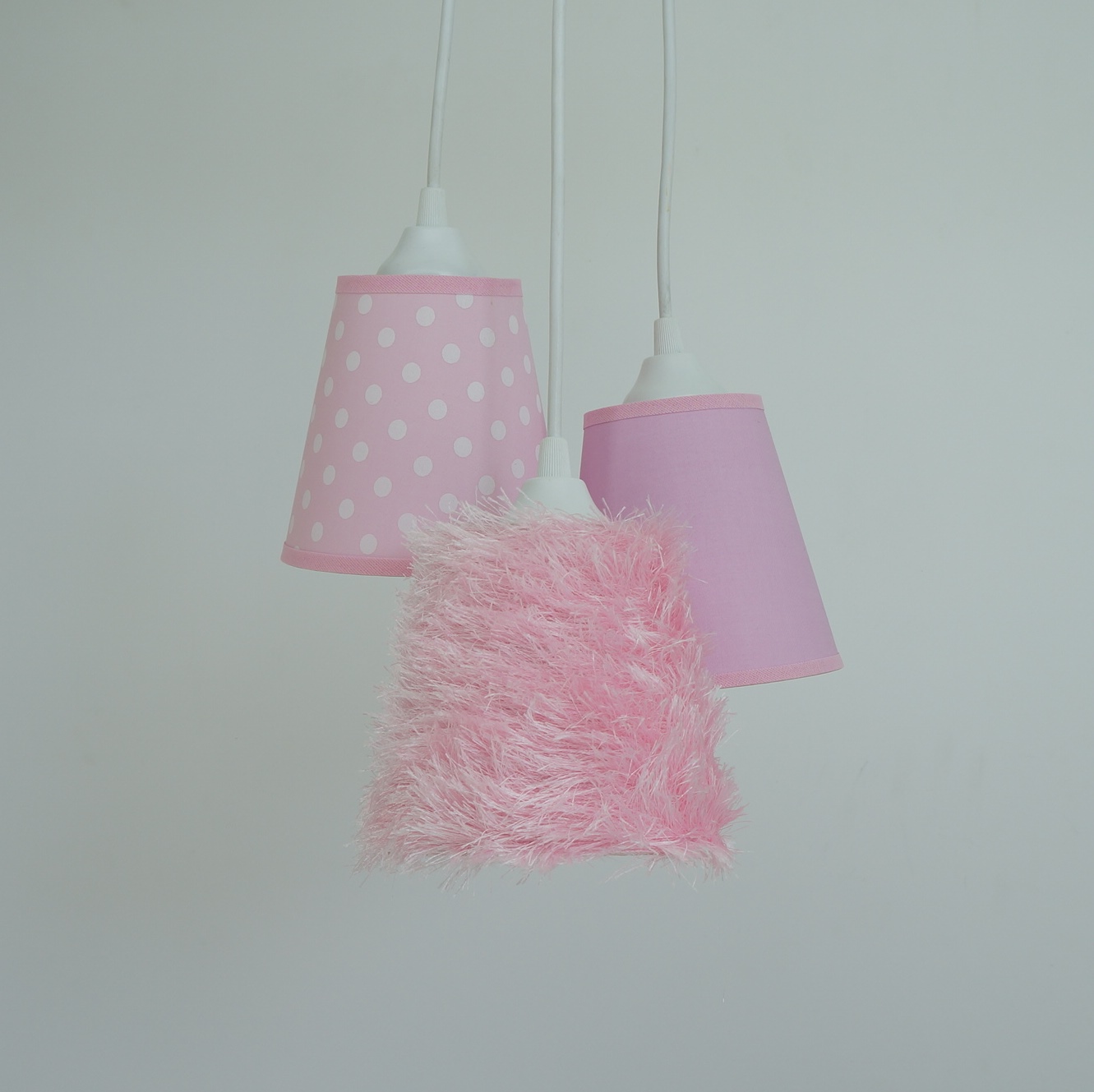 Lustre Pendente Menina Algodão Doce Rosa