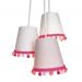 Lustre Pendente Menina Cacho Pompom Tons de Rosa
