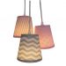 Lustre Pendente Menina Chevron e Rosa