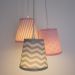 Lustre Pendente Menina Chevron e Rosa