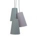 Lustre Pendente Menina Chevron e Rosa Bebê