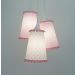 Lustre Pendente Menina Pompons Cor de Rosa