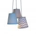 Lustre Pendente Menino Chevron Crie Casa Azul e Cinza