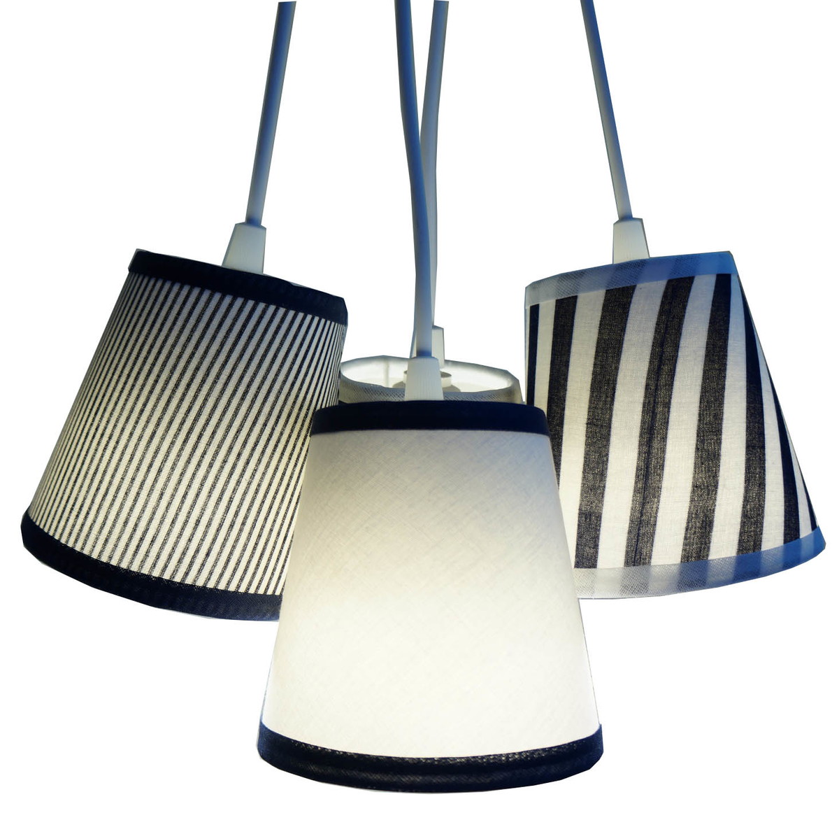 Lustre Pendente Menino Navy Azul e Branco