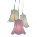 Lustre Pendente Paris Arabescos Branco, Bege e Rosa