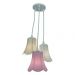 Lustre Pendente Paris Arabescos Branco, Bege e Rosa