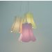 Lustre Pendente Paris Arabescos Rosa, Bege e Amarelo