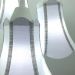 Lustre Pendente Paris Cacho Triplo Branco com Detalhes em Cinza
