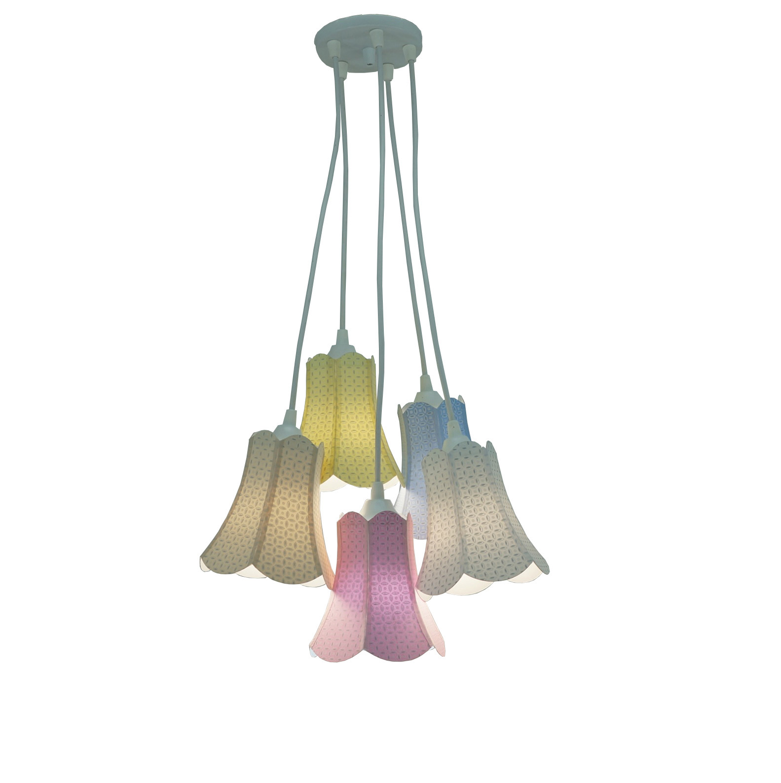 Lustre Pendente Paris Tecidos Arabescos Candy Colors