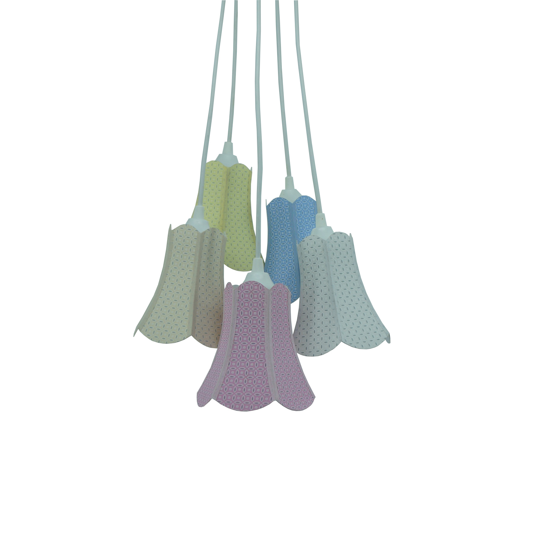 Lustre Pendente Paris Tecidos Arabescos Candy Colors