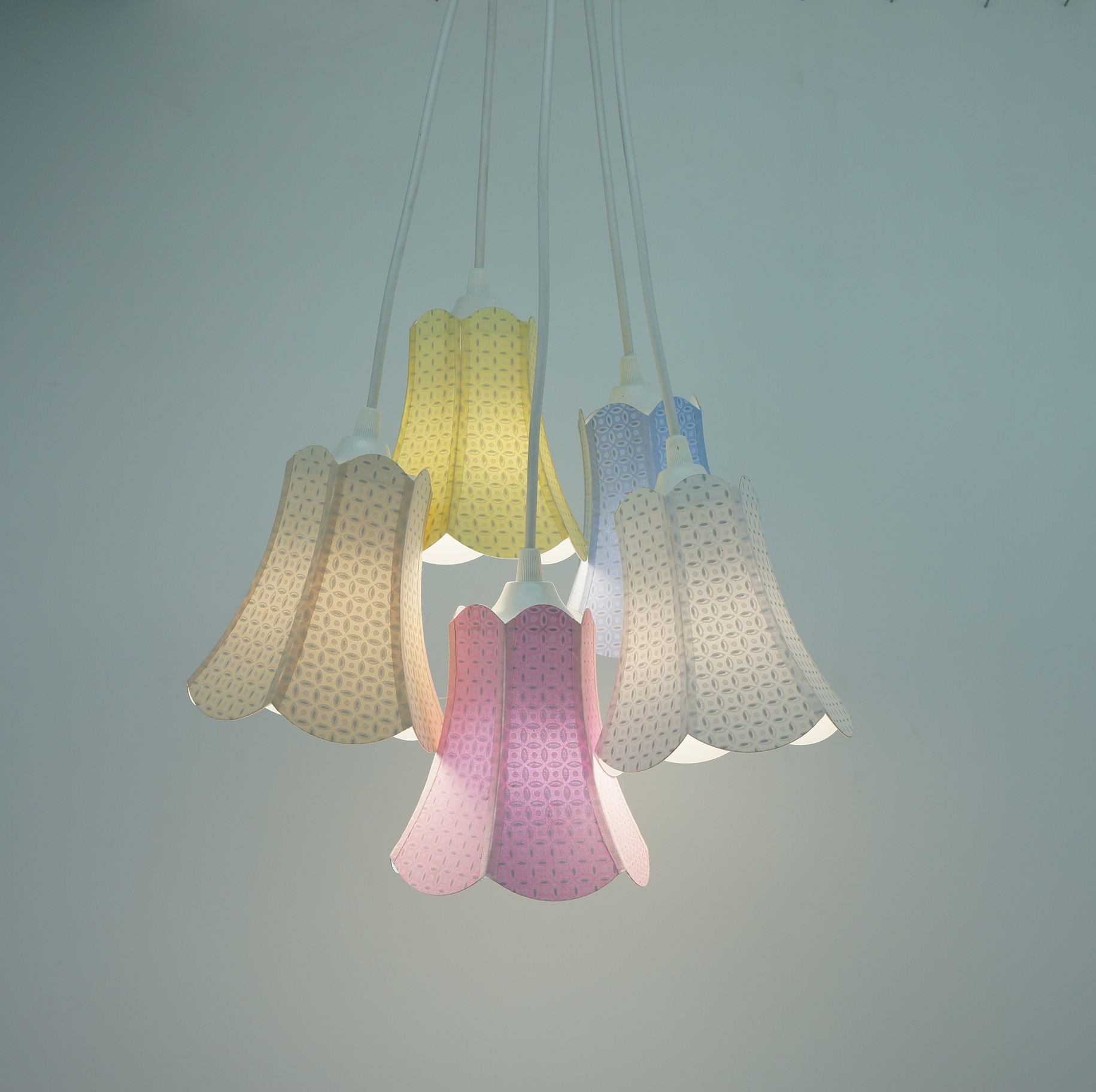 Lustre Pendente Paris Tecidos Arabescos Candy Colors