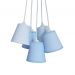 Lustre Pendente Pied de Poule Baby Azul