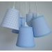 Lustre Pendente Pied de Poule Baby Azul