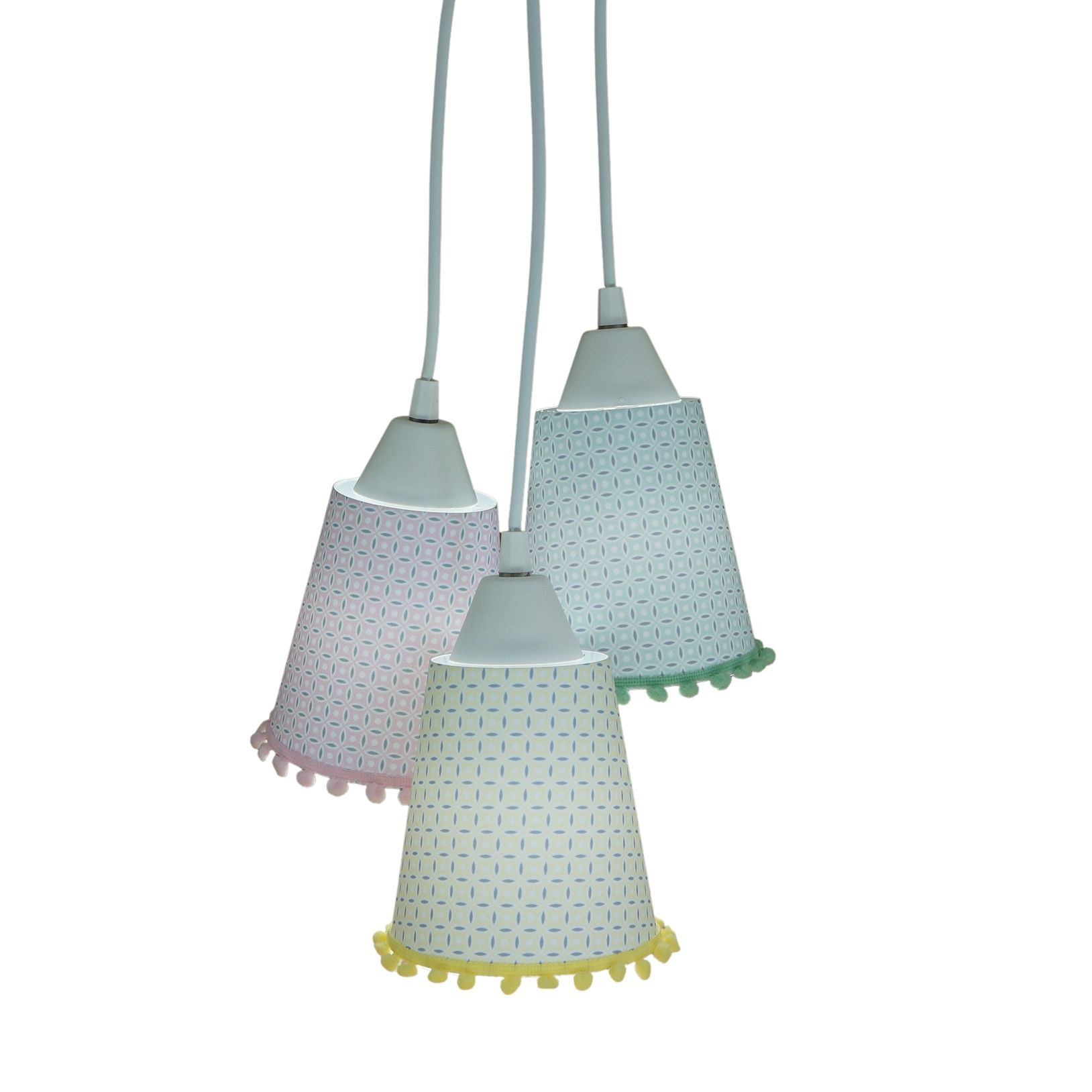 Lustre Pendente Pompom Candy Colors Infantil Arabescos Bivolt