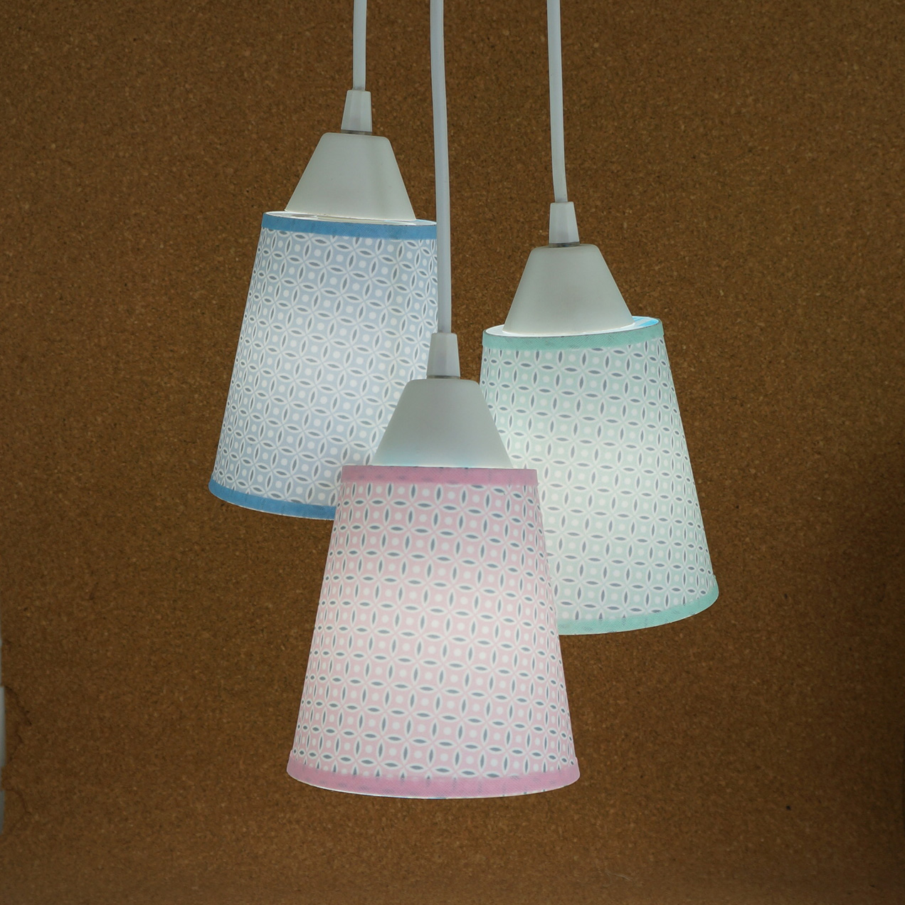 Lustre Pendente Quarto Bebê Candy Colors Infantil Arabescos Bivolt
