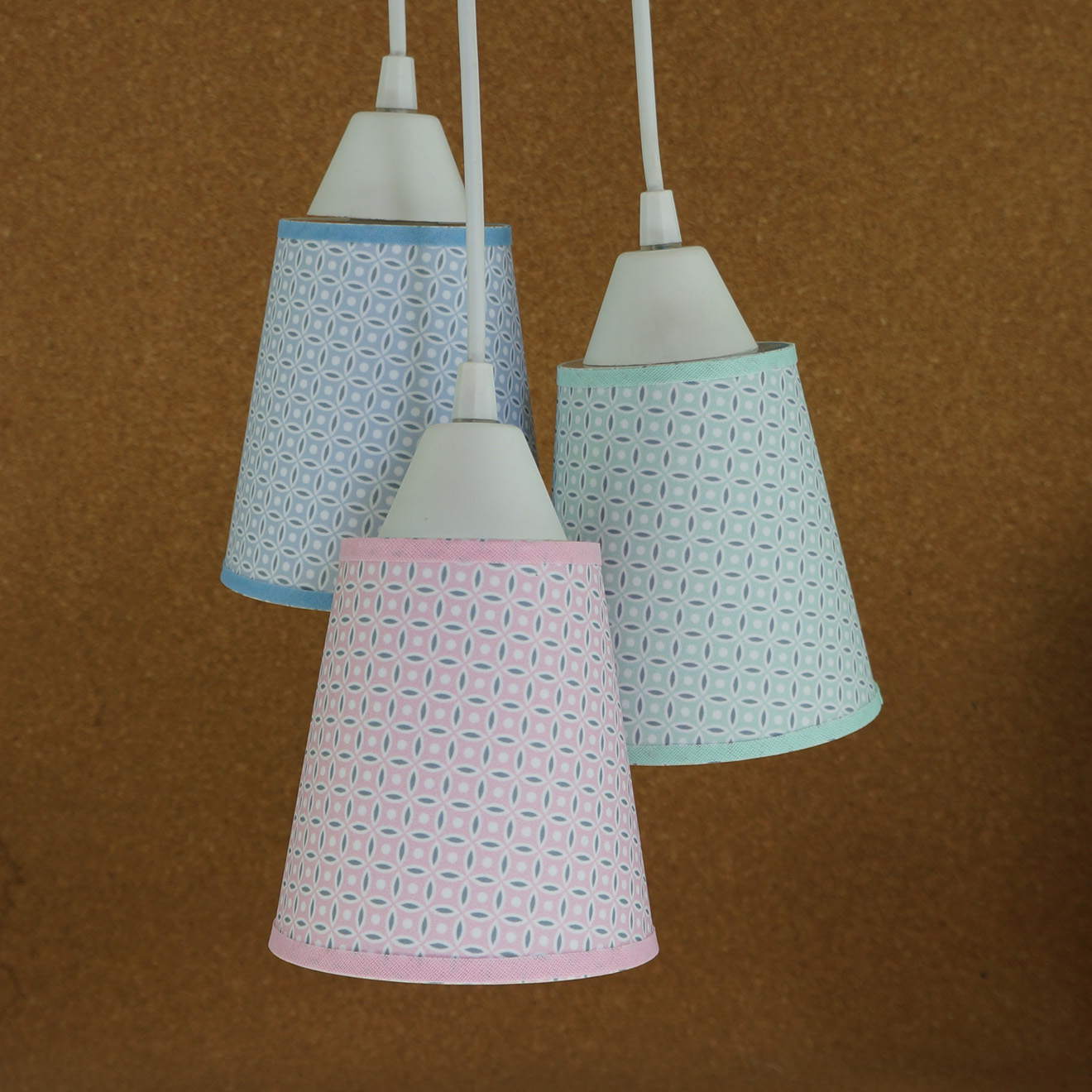 Lustre Pendente Quarto Bebê Candy Colors Infantil Arabescos Bivolt
