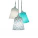 Lustre Pendente Quarto Bebê Chevron Cinza e Turquesa