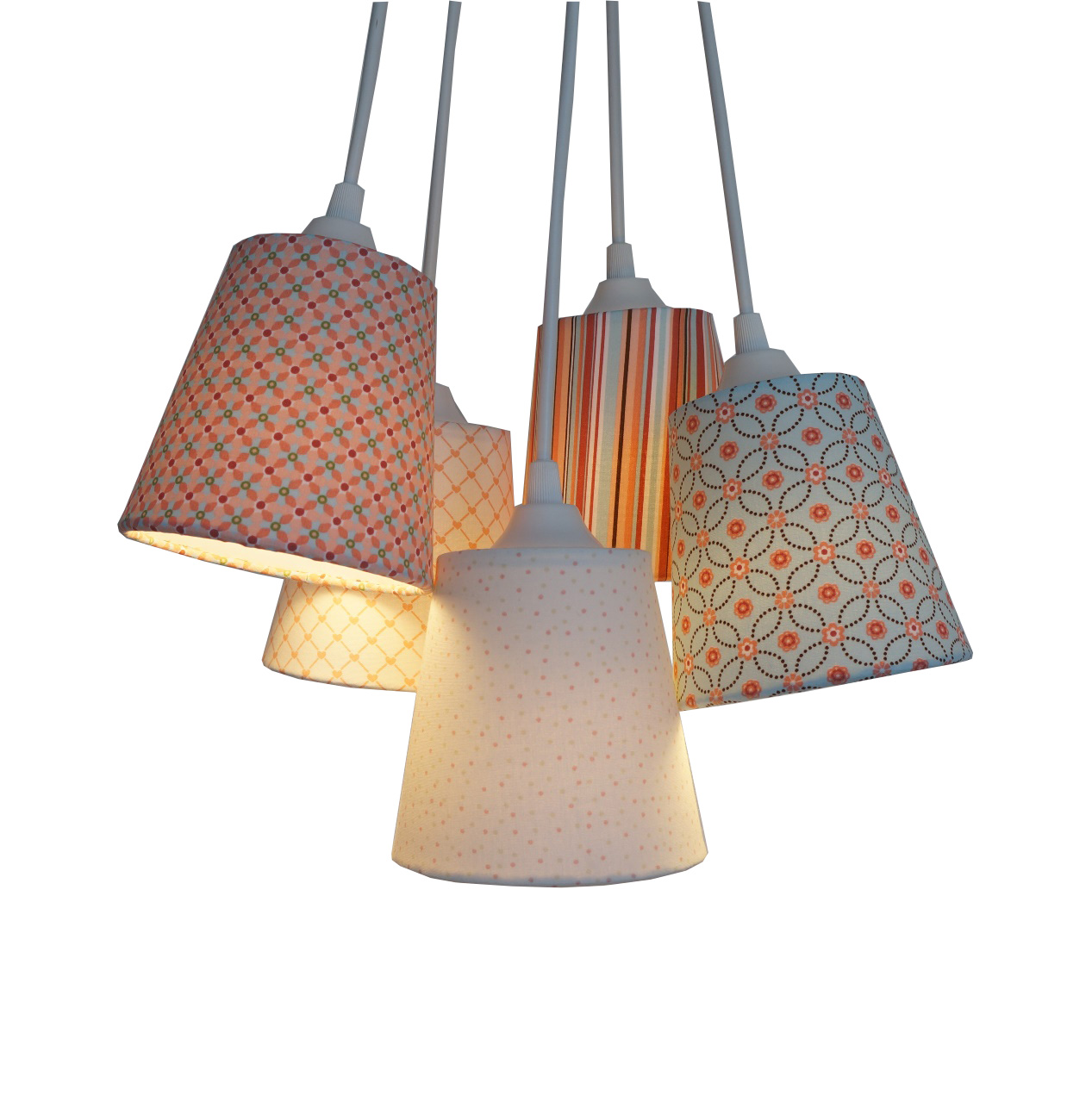 Lustre Pendente Quarto Bebê Estampas Rosa e Azul