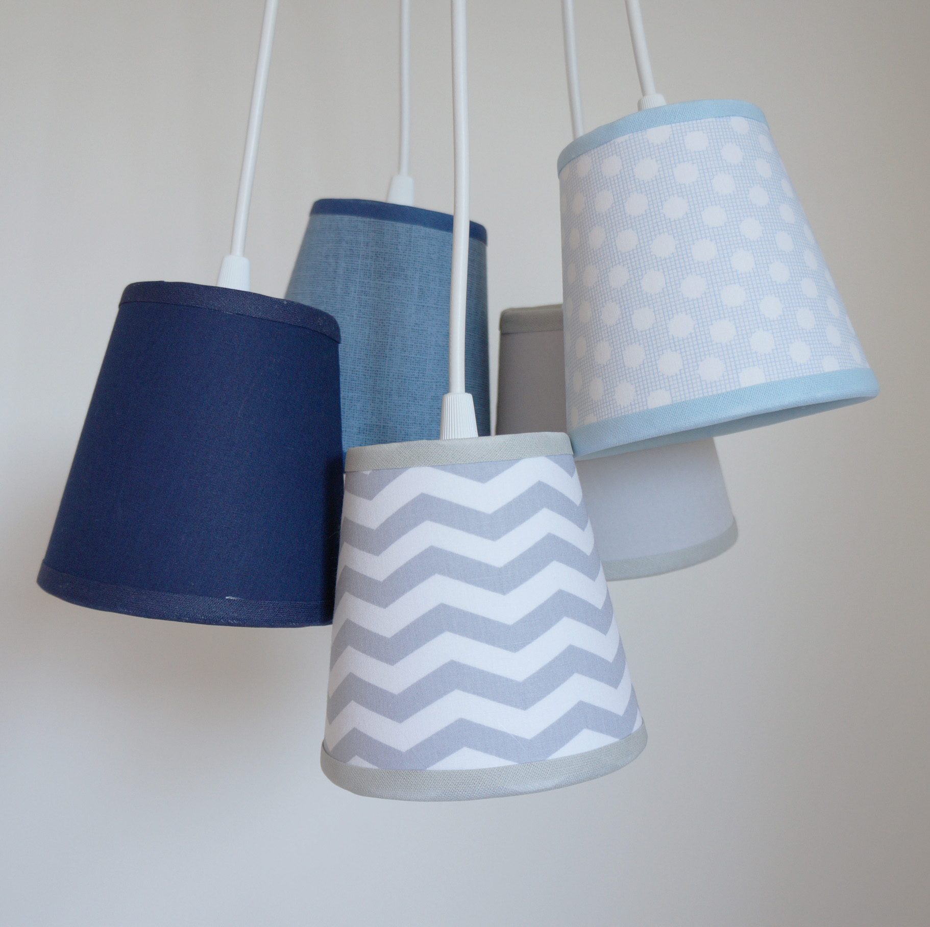 Lustre Pendente Quarto Bebê Menino Chevron