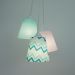 Lustre Pendente Quarto De Menina Cor De Rosa e Verde Água
