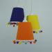 Lustre Pendente Quarto Infantil Pompons Coloridos