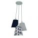 Lustre Pendente Quarto de Bebê Azul Marinho e Cinza