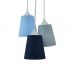 Lustre Pendente Quarto de Bebê Azul Marinho, Azul Bebê e Cinza