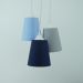 Lustre Pendente Quarto de Bebê Azul Marinho, Azul Bebê e Cinza