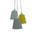 Lustre Pendente Quarto de Bebê Chevron Amarelo e Cinza