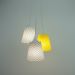 Lustre Pendente Quarto de Bebê Chevron Amarelo e Cinza