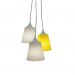 Lustre Pendente Quarto de Bebê Chevron Amarelo e Cinza