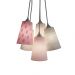 Lustre Pendente Quarto de Menina Rosa e Cinza