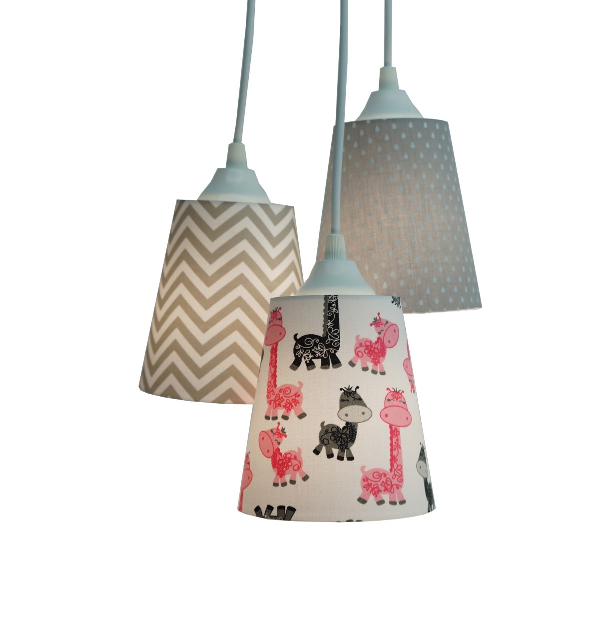Lustre Pendente Tecido Girafinhas