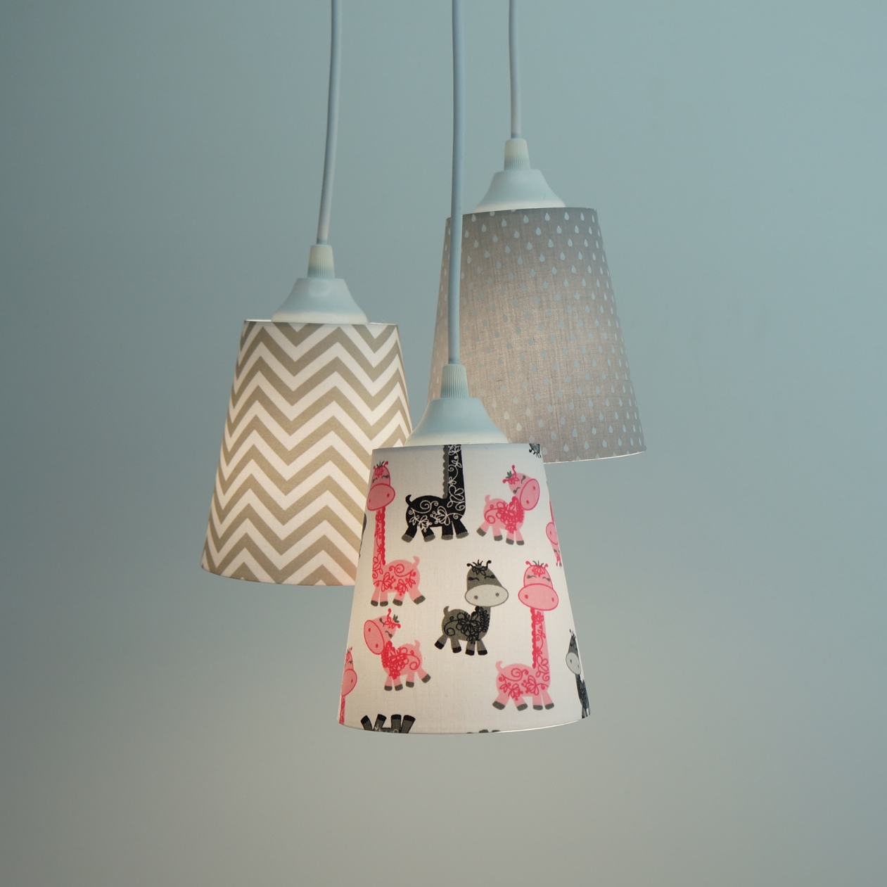 Lustre Pendente Tecido Girafinhas