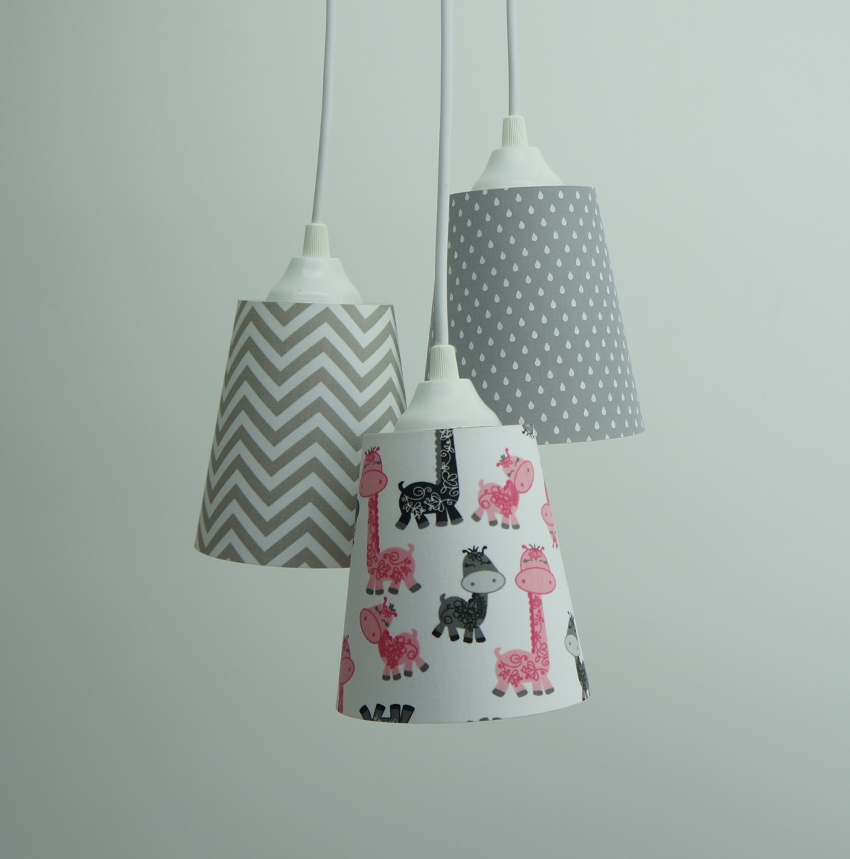 Lustre Pendente Tecido Girafinhas