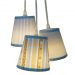 Lustre Pendente Tecidos Bebê Menino Azul e Bege